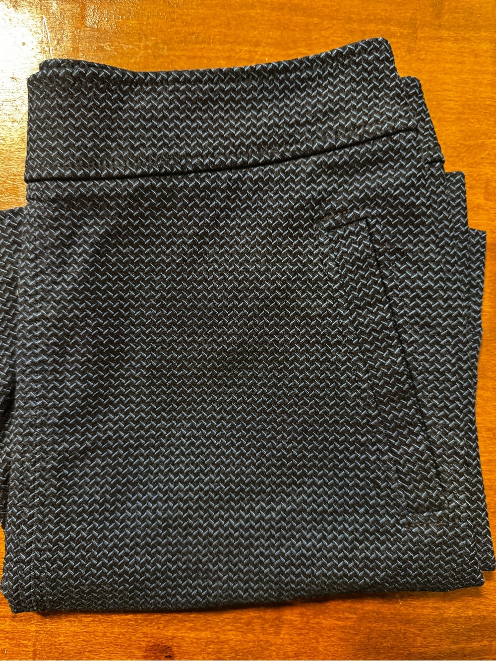 LOFT Navy Herringbone Mini Skirt